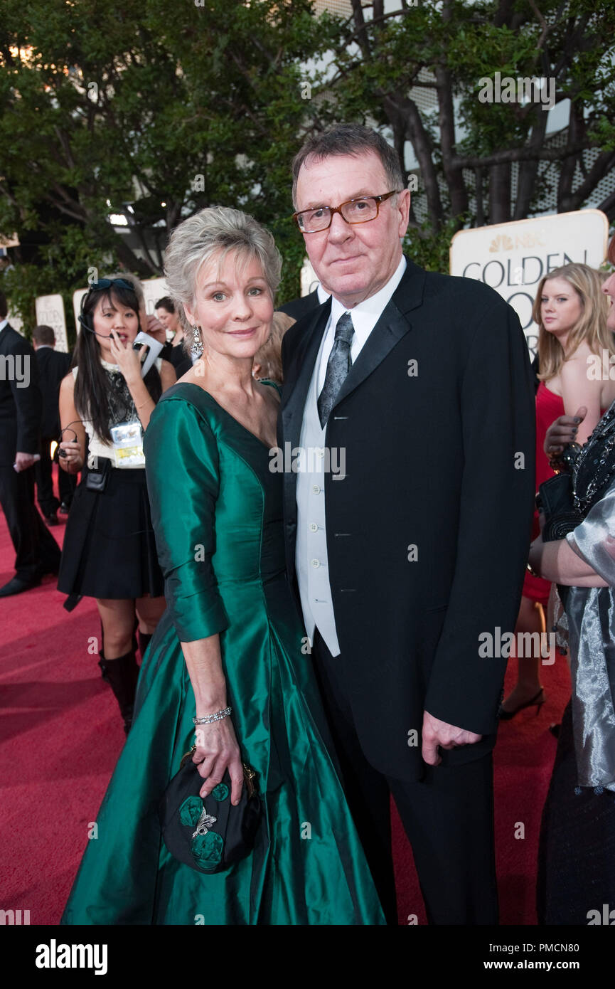 The Hollywood Foreign Press Association Presents 'The Golden Globe Awards - 66th Annual' Tom Wilkinson, Diana Hardcastle 1-11-2009 Stock Photo