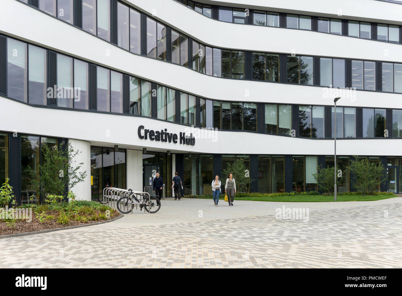 The Creative Hub building, Nene Square, Waterside Campus, University of Northampton, Northampton, Northamptonshire, UK Stock Photo
