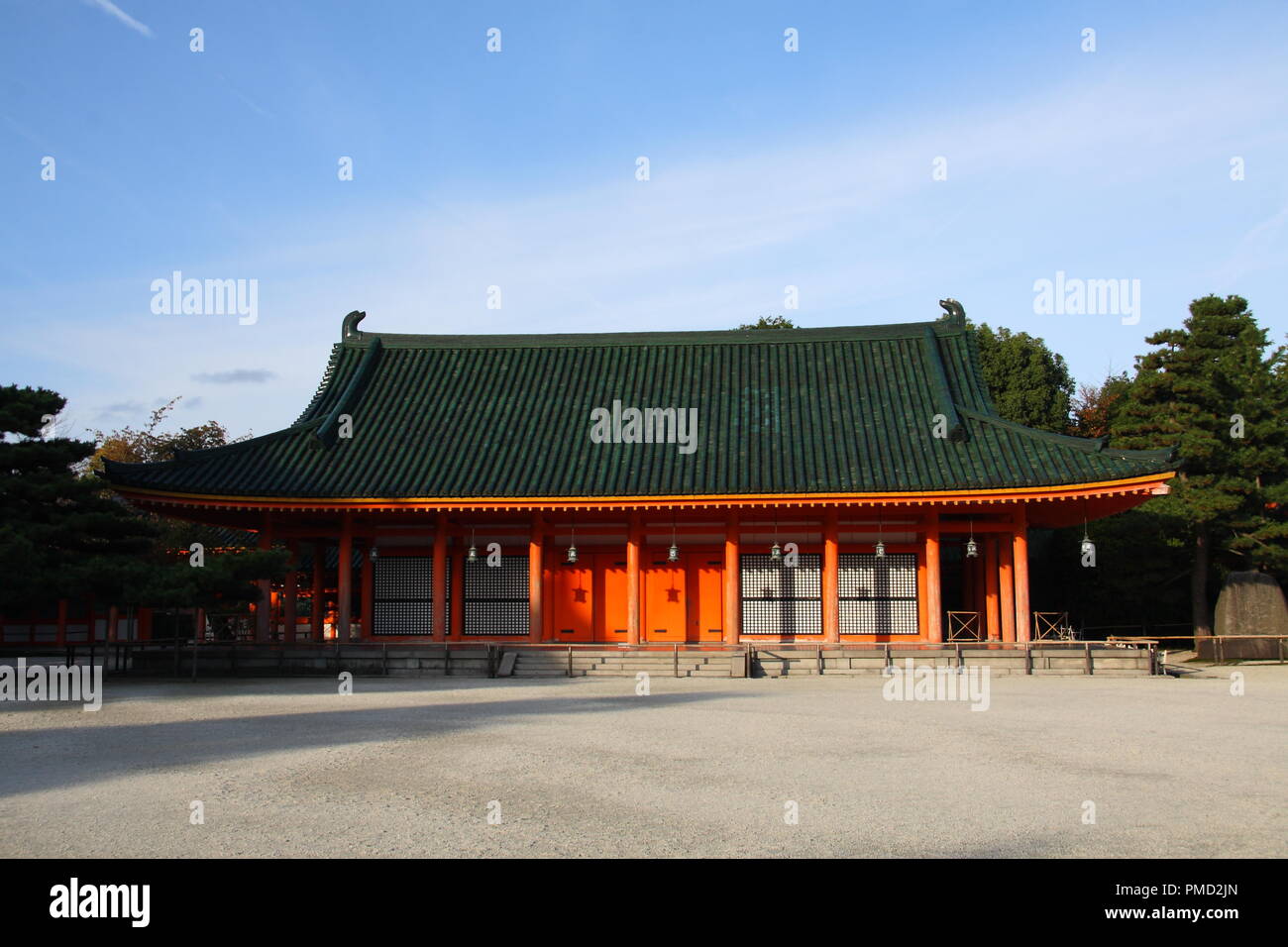 Heian-jingu shrine in Kyoto Stock Photo