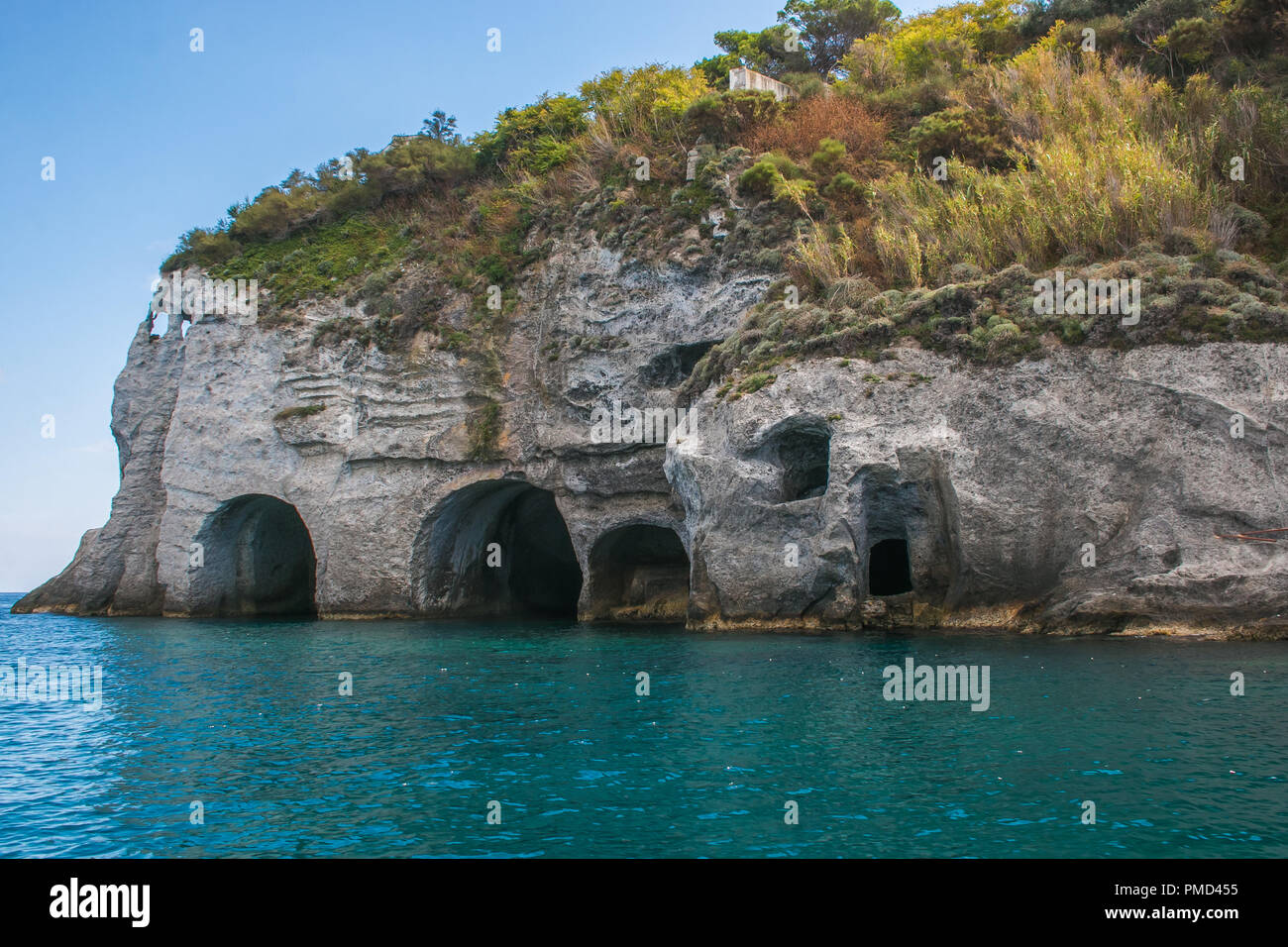 Pilato cave in the Ponza island, Lazio, Italy Stock Photo
