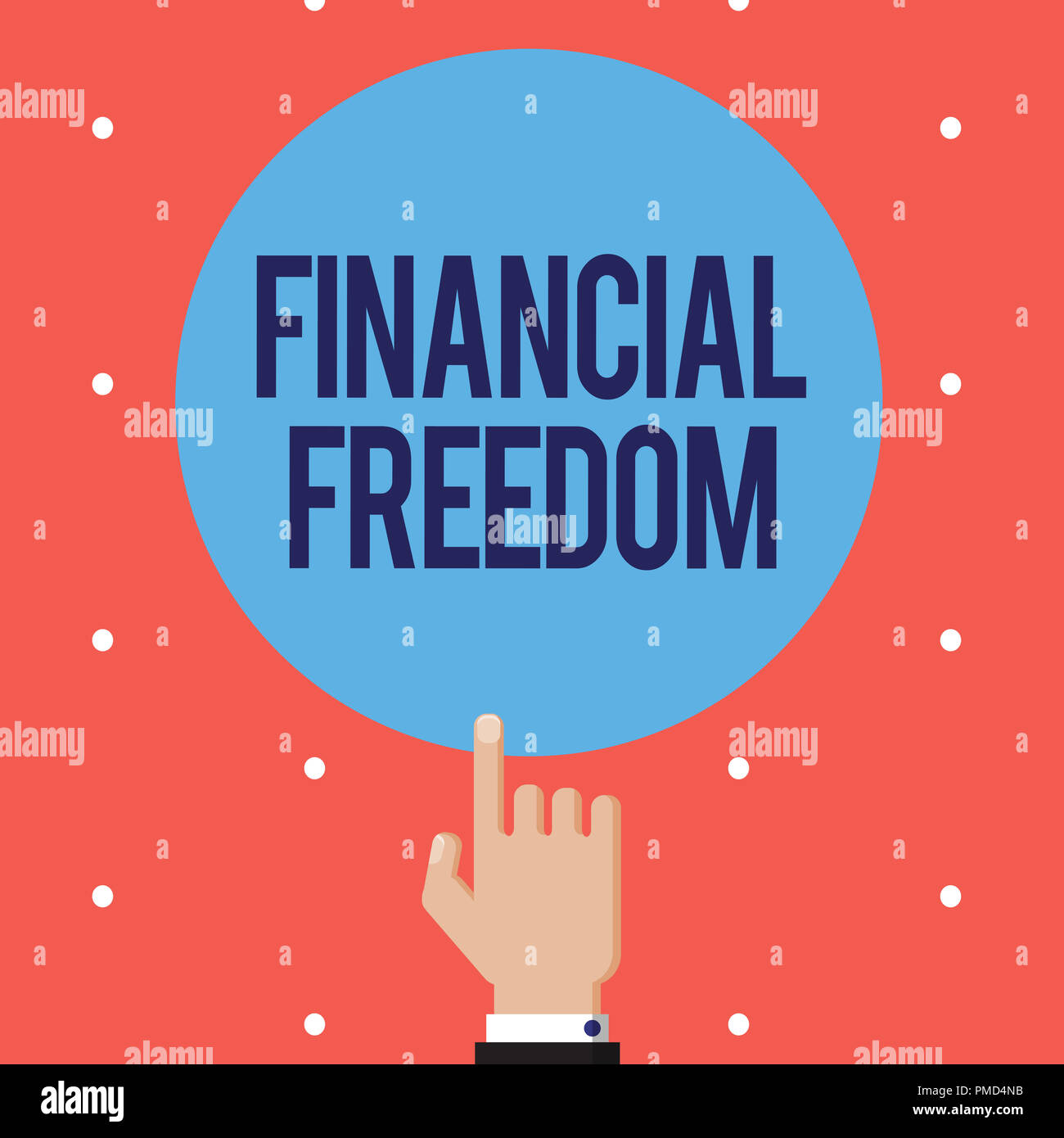 Text sign showing Financial Freedom. Conceptual photo Having money Free ...
