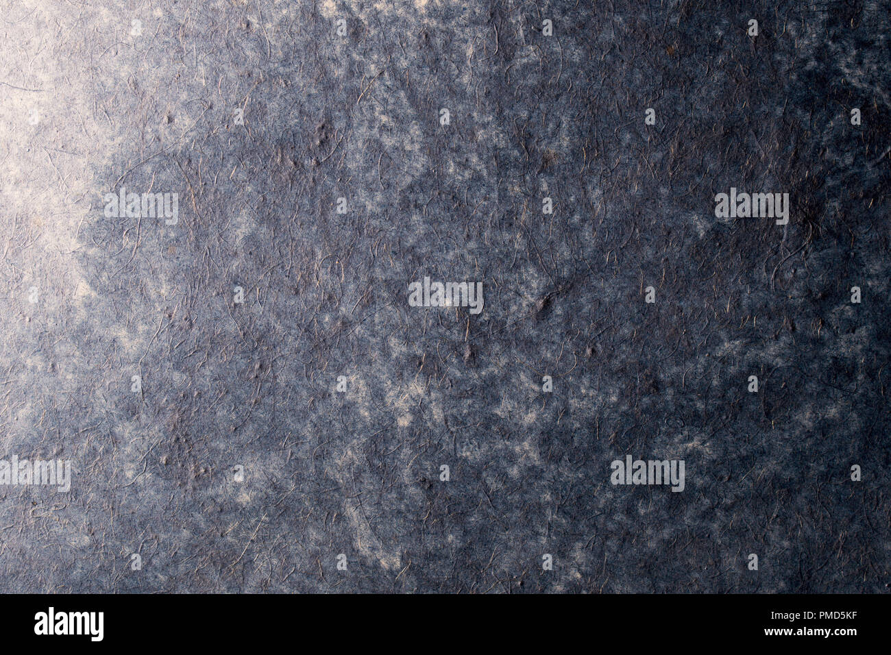 Close-up studio image of handmade paper showing details and textures ...