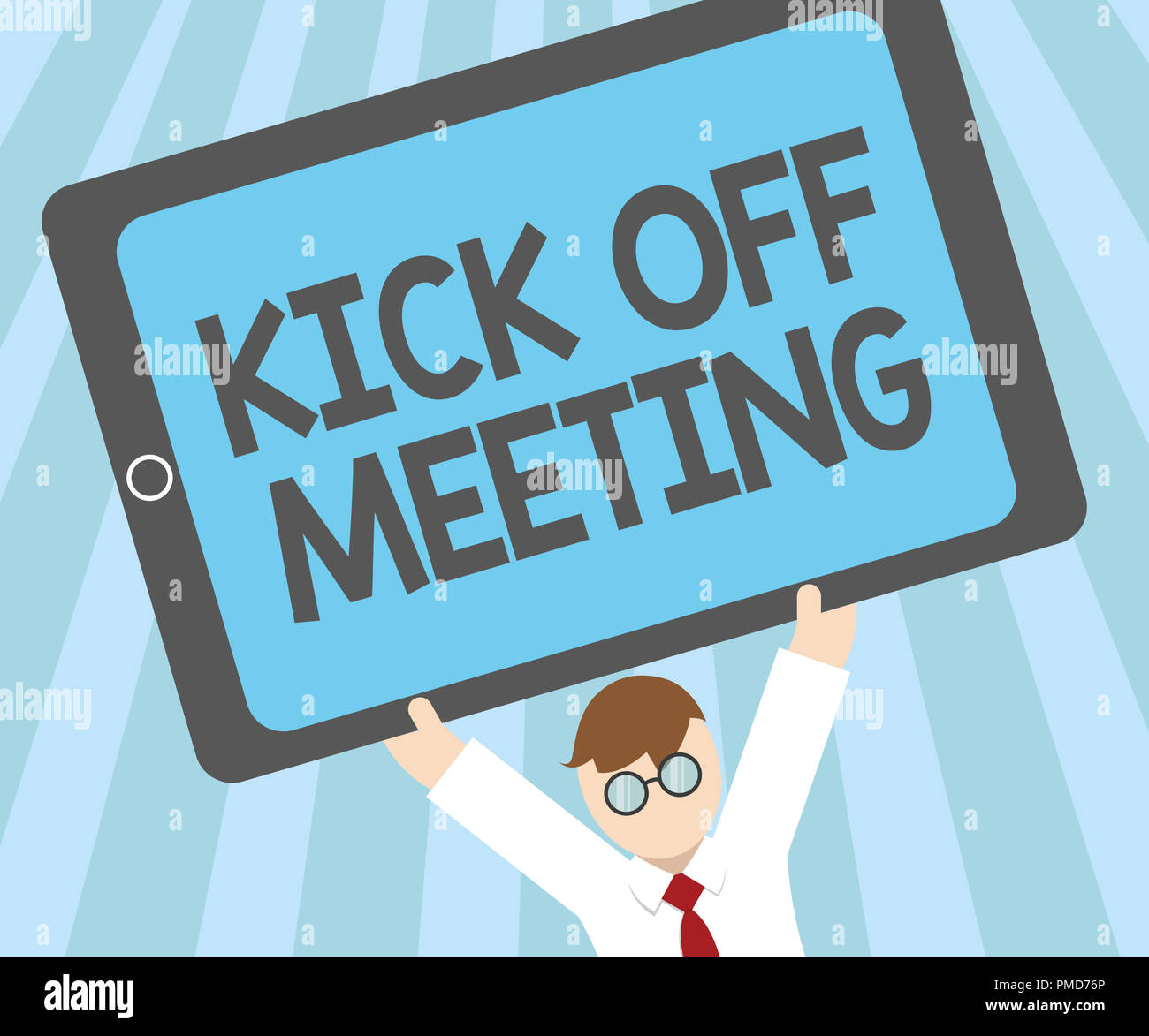 Handwriting text Kick Off Meeting. Concept meaning getting fired from your  team private talking about company Stock Illustration by ©artursz #214525404