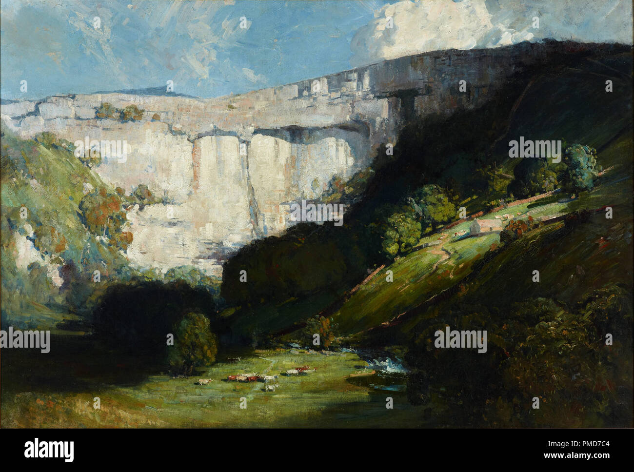 Malham Cove. Date/Period: Ca. 1911. Painting. Oil on canvas. Height: 1,334 mm (52.51 in); Width: 1,925 mm (75.78 in). Author: Arthur Streeton. ARTHUR ERNEST STREETON. Stock Photo