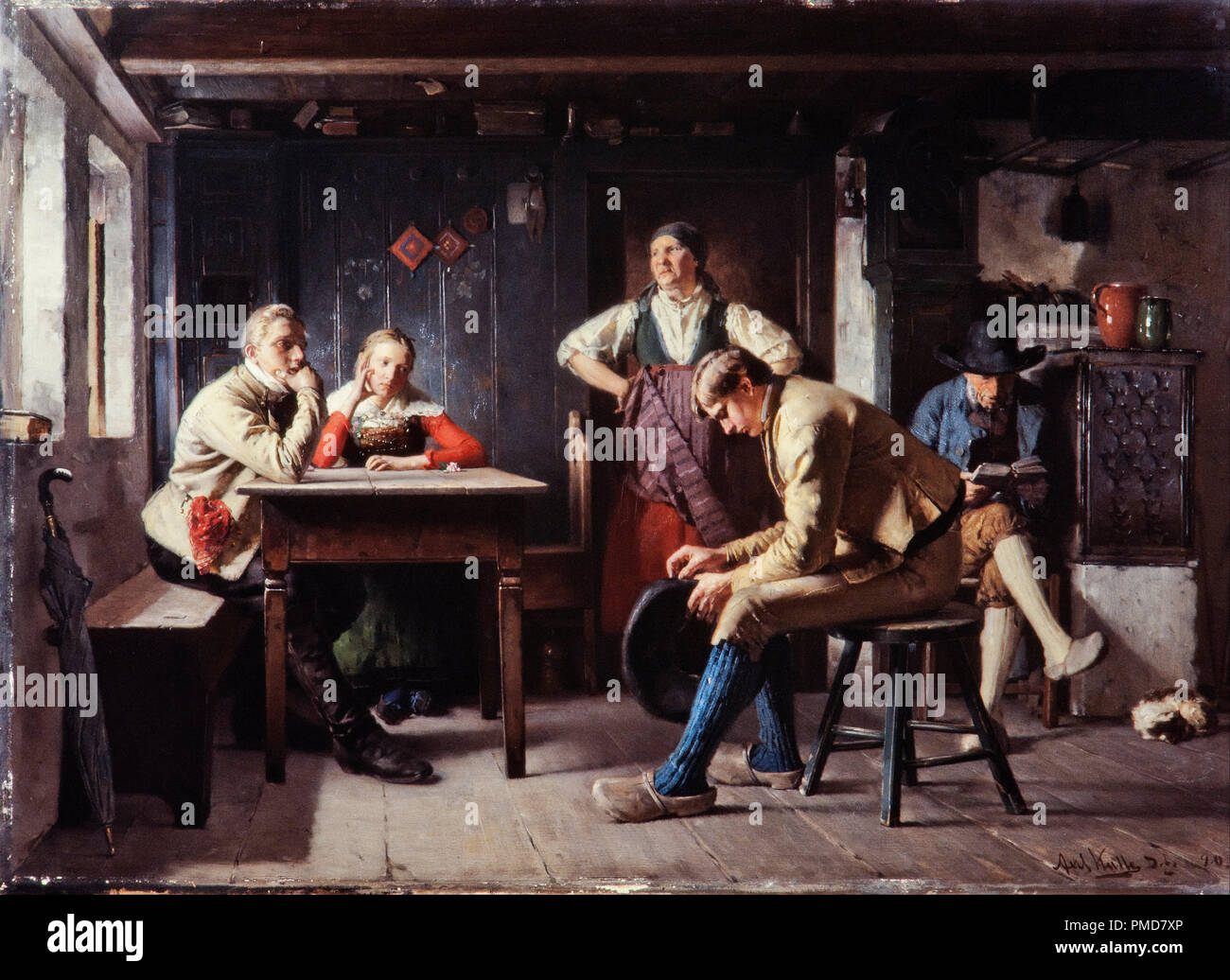 Proposal The Rivals Painting Oil On Canvas Height 735 Mm 28 93 In Width 1 0 Mm 40 15 In Author Axel Kulle Kulle Axel Stock Photo Alamy