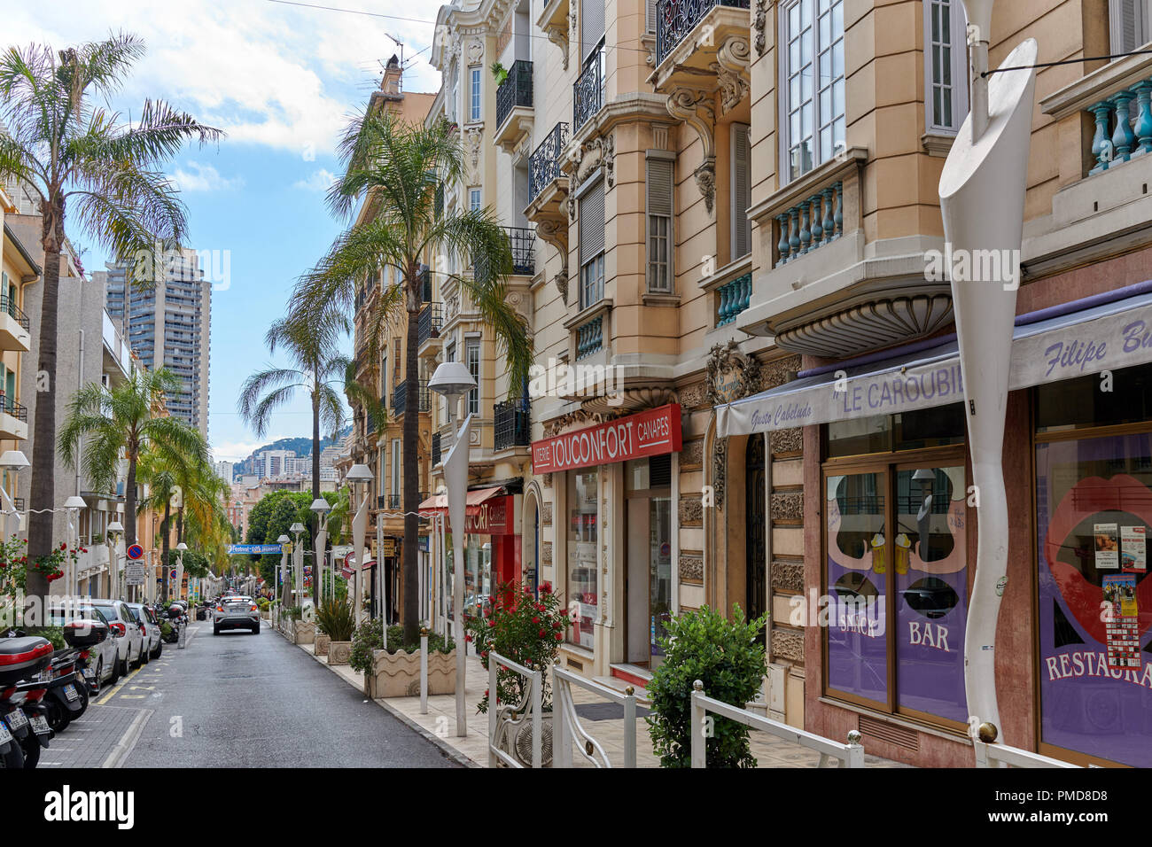 Beausoleil (southeastern France) “Boulevard de la Republique”, in the