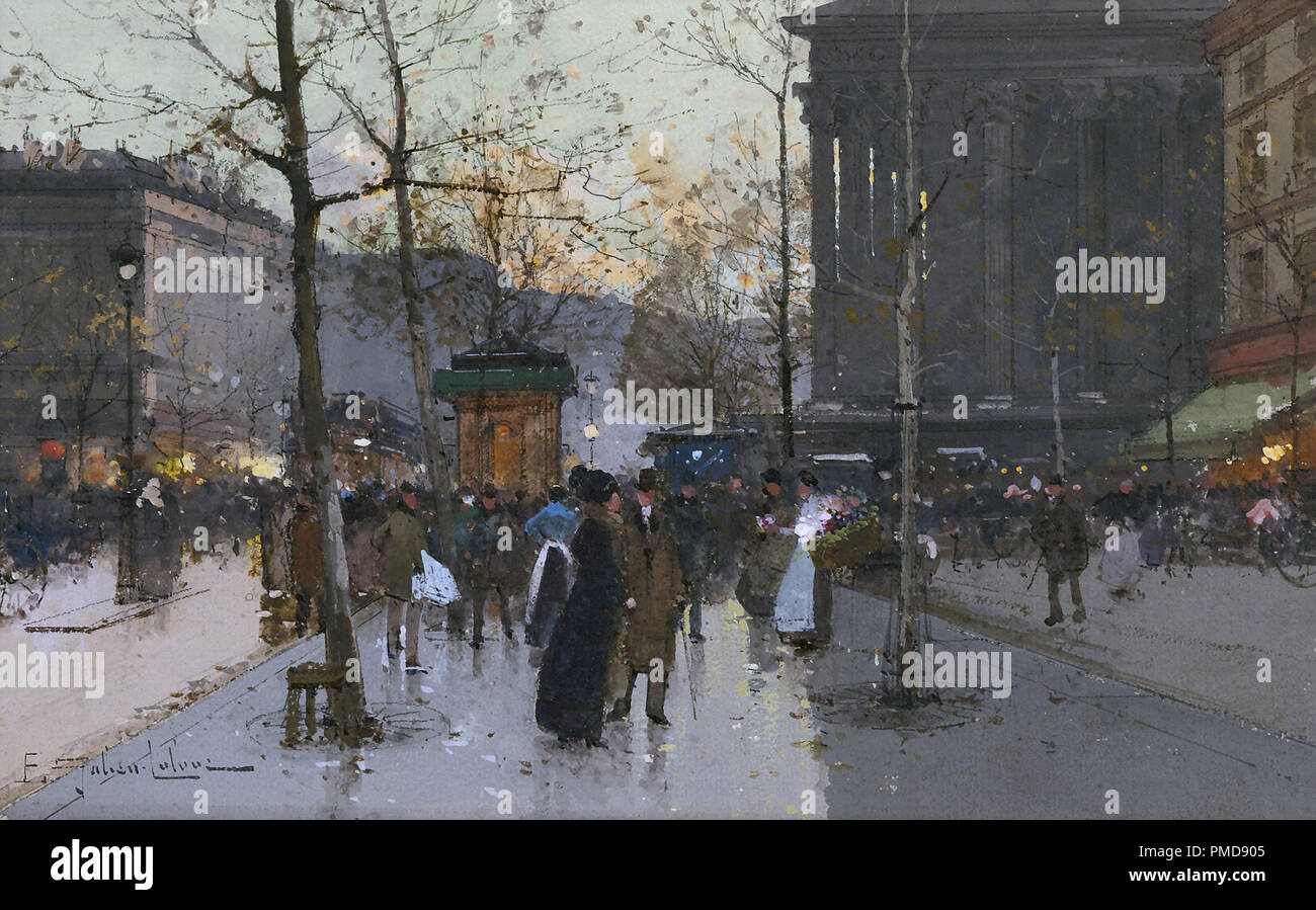 GalienLaloue Eugene Flower Market at the Madeleine 08 Stock Photo