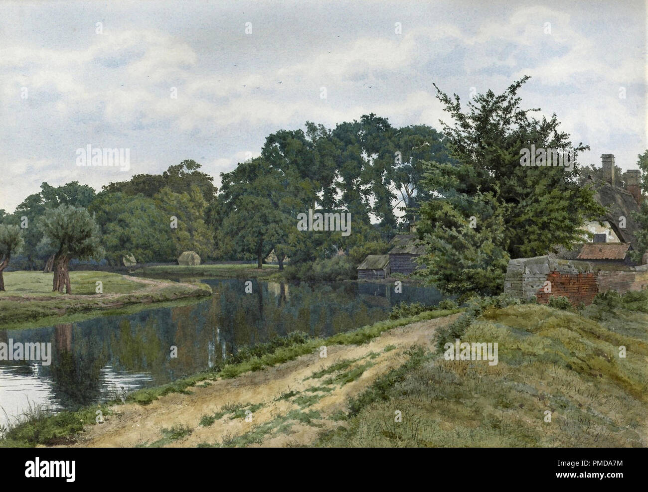 Garden William Fraser the Old MILL Hemingford Grey 2 Stock Photo Alamy