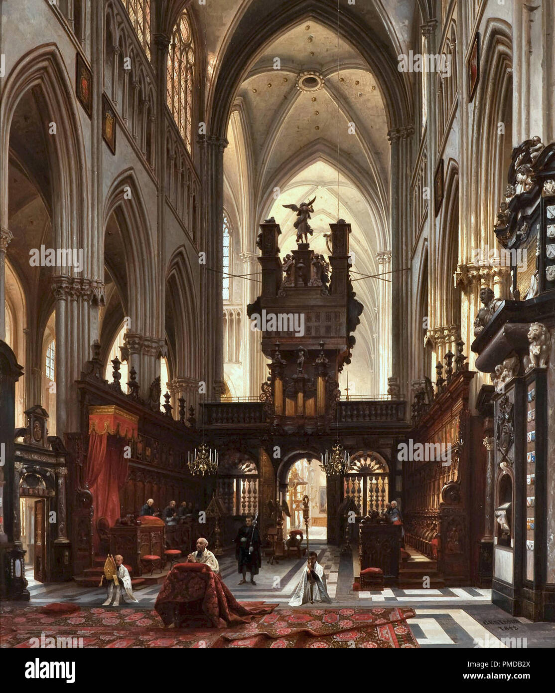 Genisson  Jules Victor - Interieur Kerk Brugge Stock Photo