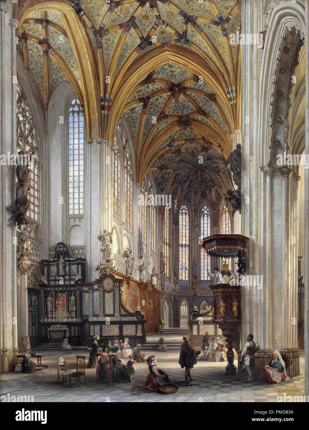 Genisson Jules Victor Interior of the SaintJacquesLeMineur Church