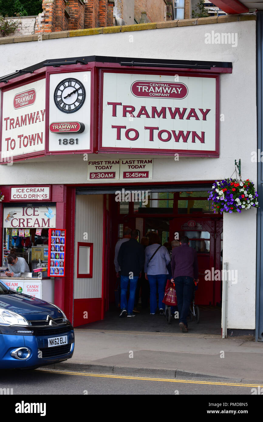 Central Tramway at Scarborough, North Yorkshire Moors, England UK Stock Photo