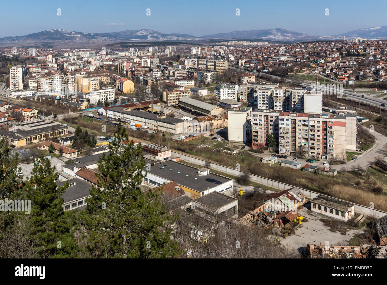 PERNIK, BULGARIA - MARCH 12, 2014: Panoramic view of city of Pernik,  Bulgaria Stock Photo - Alamy
