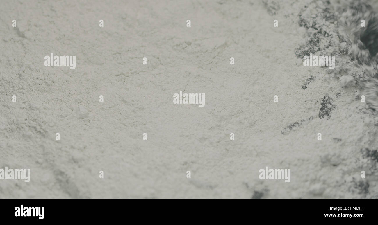 mixing hardener in micro concrete plaster Stock Photo Alamy