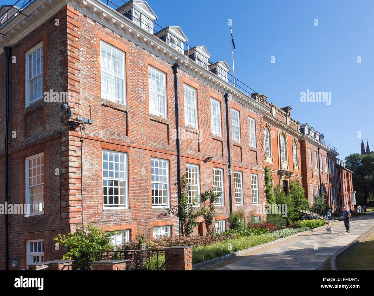 Historic buildings in grounds of Marlborough College school, Marlborough, Wiltshire, England, UK Stock Photo