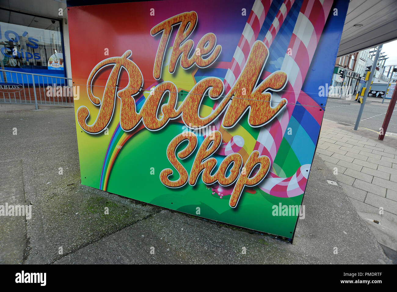The rock shop blackpool Stock Photo