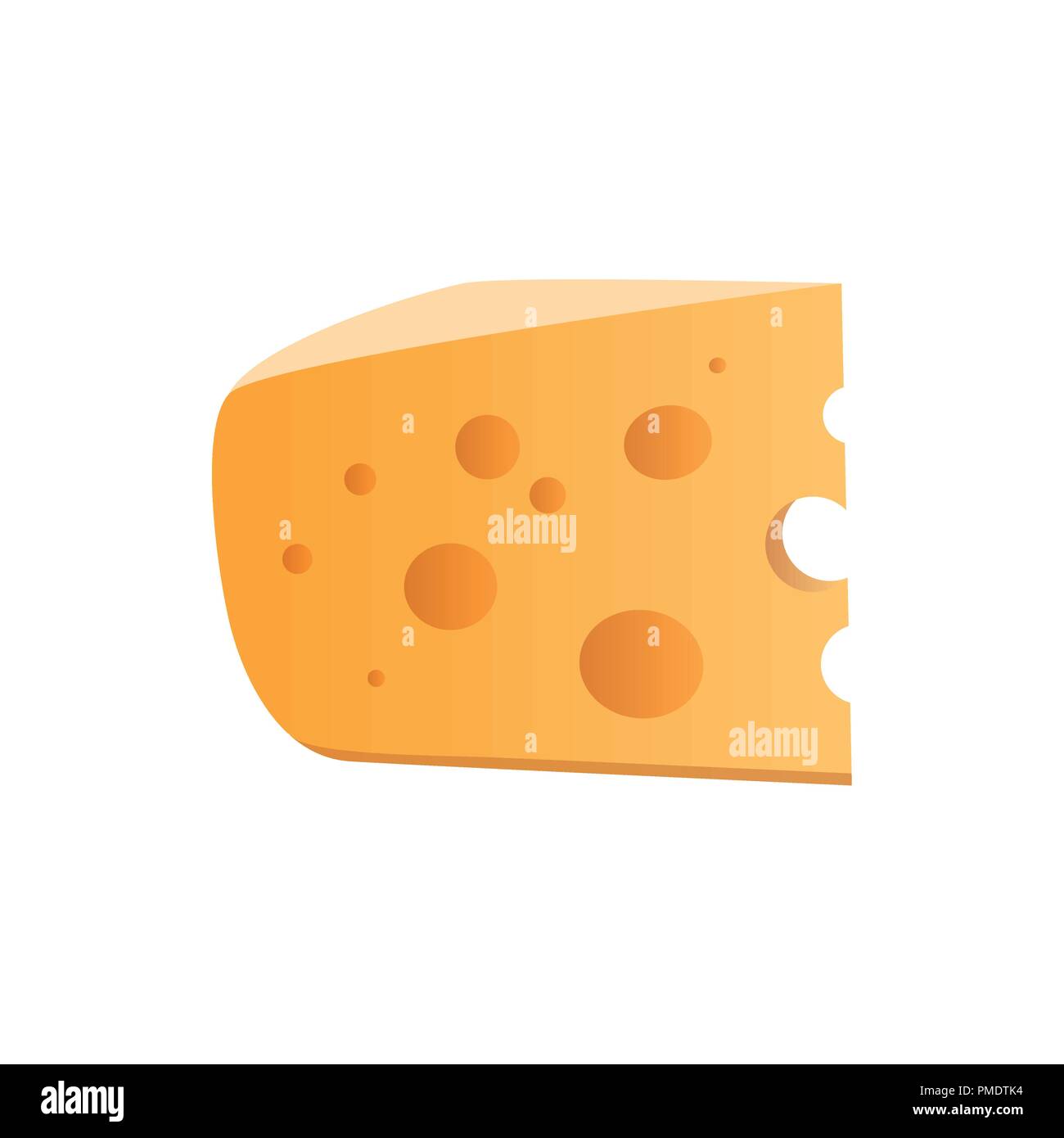 Icon of Cheese with holes isolated on white. Vector illustration in EPS ...