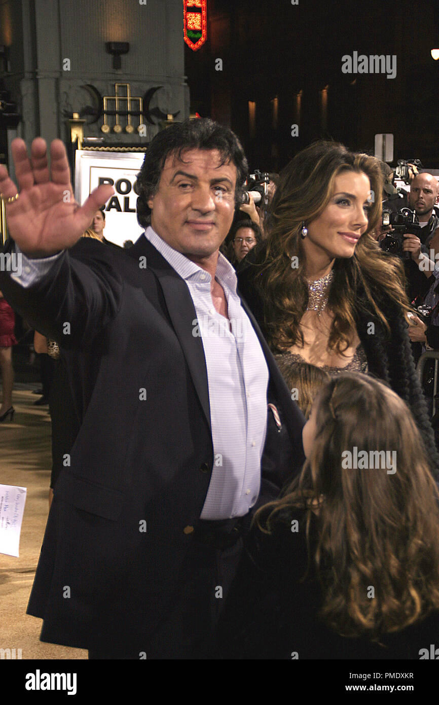 'Rocky Balboa' (Premiere)  Sylvester Stallone, Jennifer Flavin  12-13-2006 / Grauman's Chinese Theater / Hollywood, CA / MGM / Photo by Joseph Martinez - All Rights Reserved  File Reference # 22879 0074PLX  For Editorial Use Only - Stock Photo