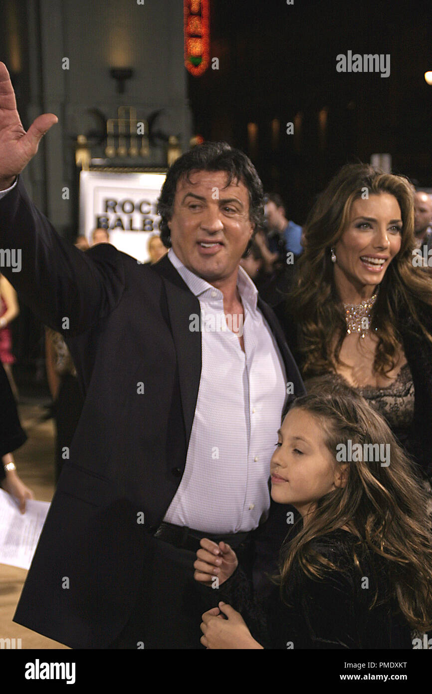 Rocky Balboa (Premiere)  Sylvester Stallone, Jennifer Flavin  12-13-2006 / Grauman's Chinese Theater / Hollywood, CA / MGM / Photo by Joseph Martinez - All Rights Reserved  File Reference # 22879 0075PLX  For Editorial Use Only - Stock Photo