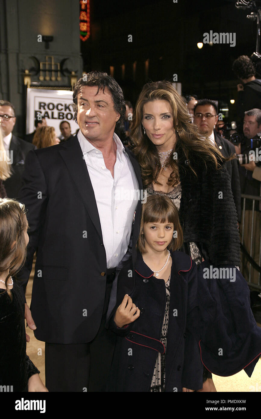 'Rocky Balboa' (Premiere)  Sylvester Stallone, Sistine Stallone, Jennifer Flavin  12-13-2006 / Grauman's Chinese Theater / Hollywood, CA / MGM / Photo by Joseph Martinez - All Rights Reserved  File Reference # 22879 0076PLX  For Editorial Use Only - Stock Photo