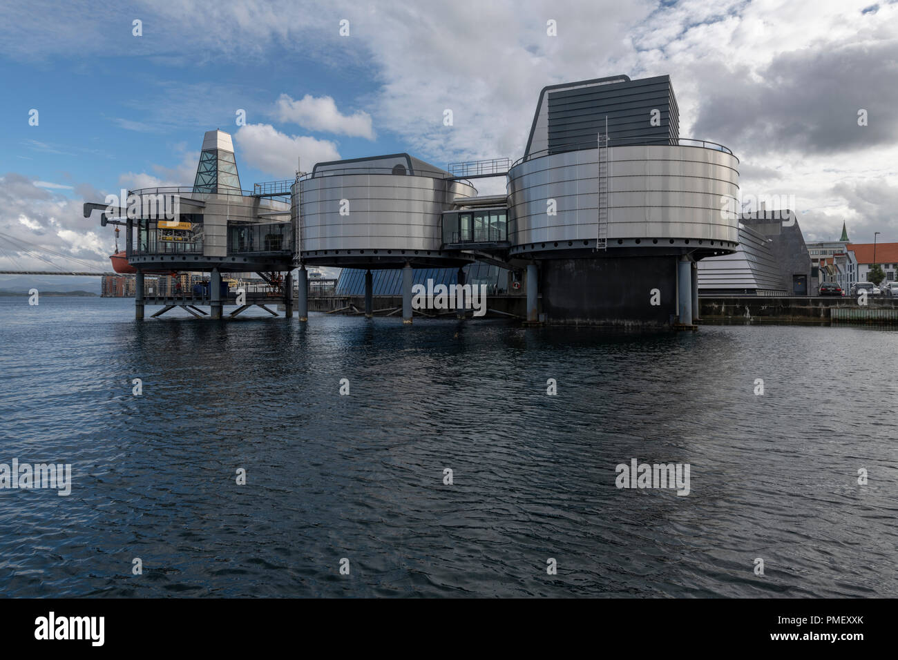 Norwegian Petroleum Museum in Stavanger Norway. (also called the Norsk Oljemuseum). A specialist museum for the oil industry in a landmark building. Stock Photo
