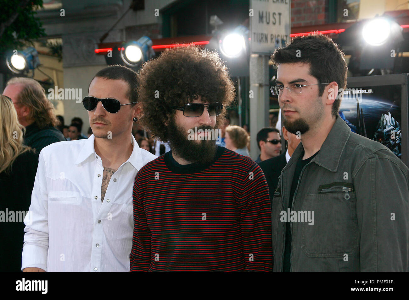 'Transformers' (Premiere)  Chester Bennington, Brad Delson  6-27-2007 / Mann's Village Theater / Los Angeles, CA / Paramount Pictures / Photo by Joseph Martinez File Reference # 23106 0058JM   For Editorial Use Only - Stock Photo