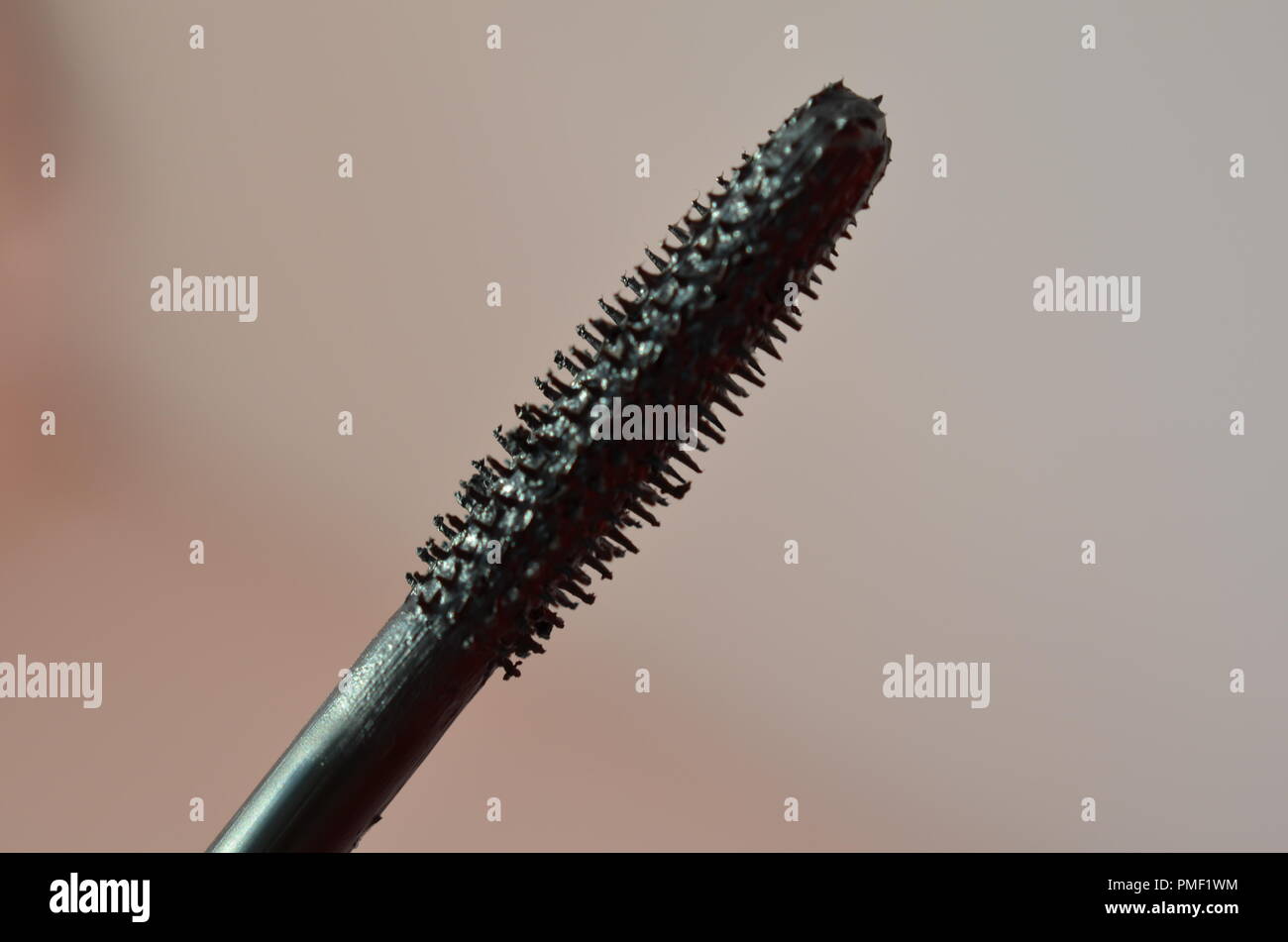 professionall tool black lash mascara brush closeup Stock Photo