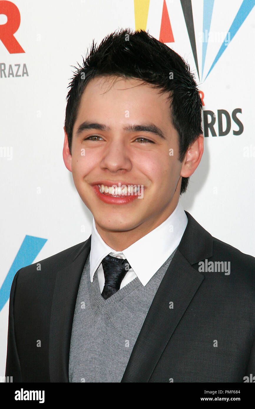 David Archuleta at the 2009 Alma Awards. Arrivals held at the Royce Hall Auditorium at UCLA, in Westwood, CA September 17, 2009.  Photo by PictureLux File Reference # 30074 17PLX   For Editorial Use Only -  All Rights Reserved Stock Photo