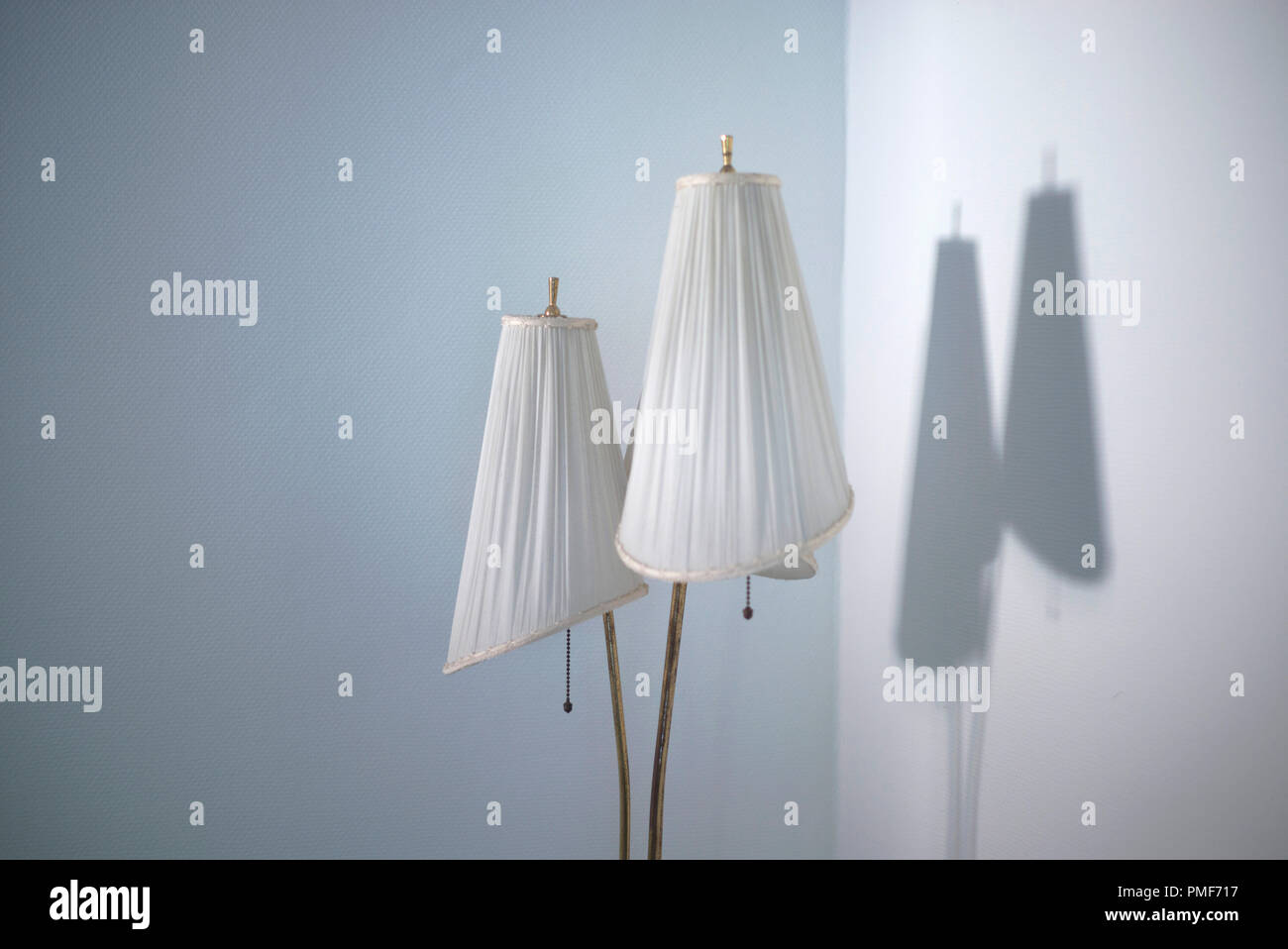 Fifties-style standard lamp Stock Photo