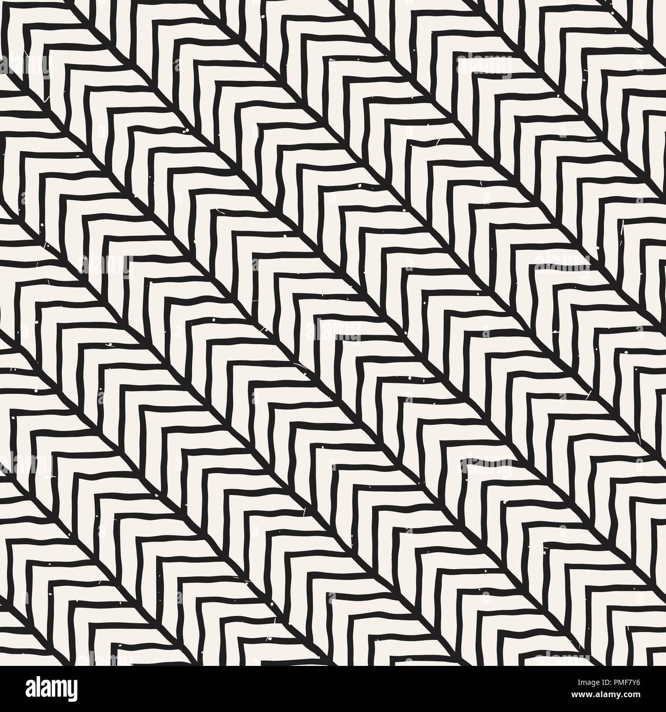 Simple ink geometric pattern. Monochrome black and white strokes ...