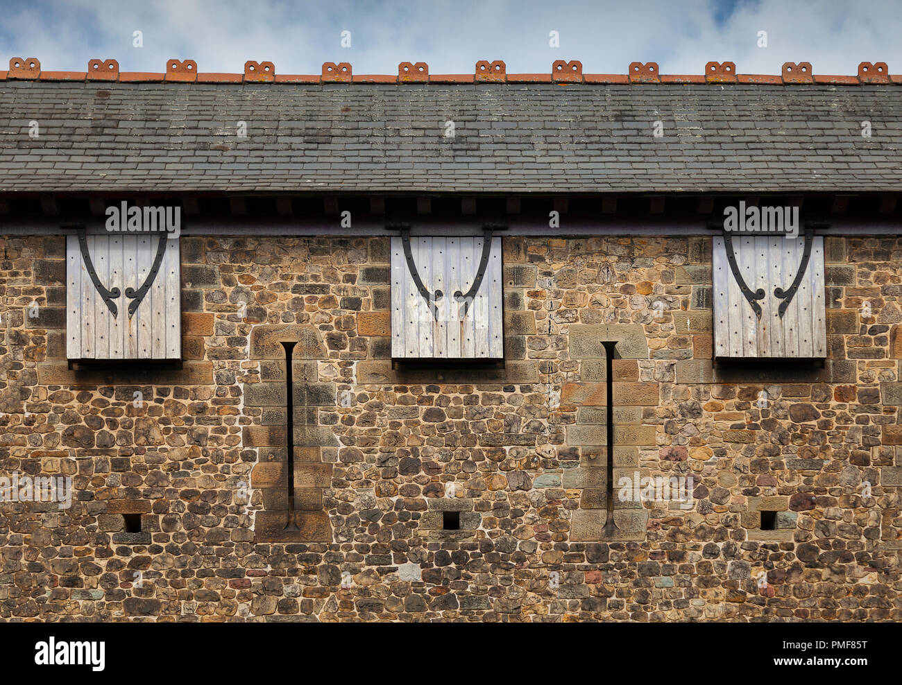 Cardiff castle fortification Stock Photo