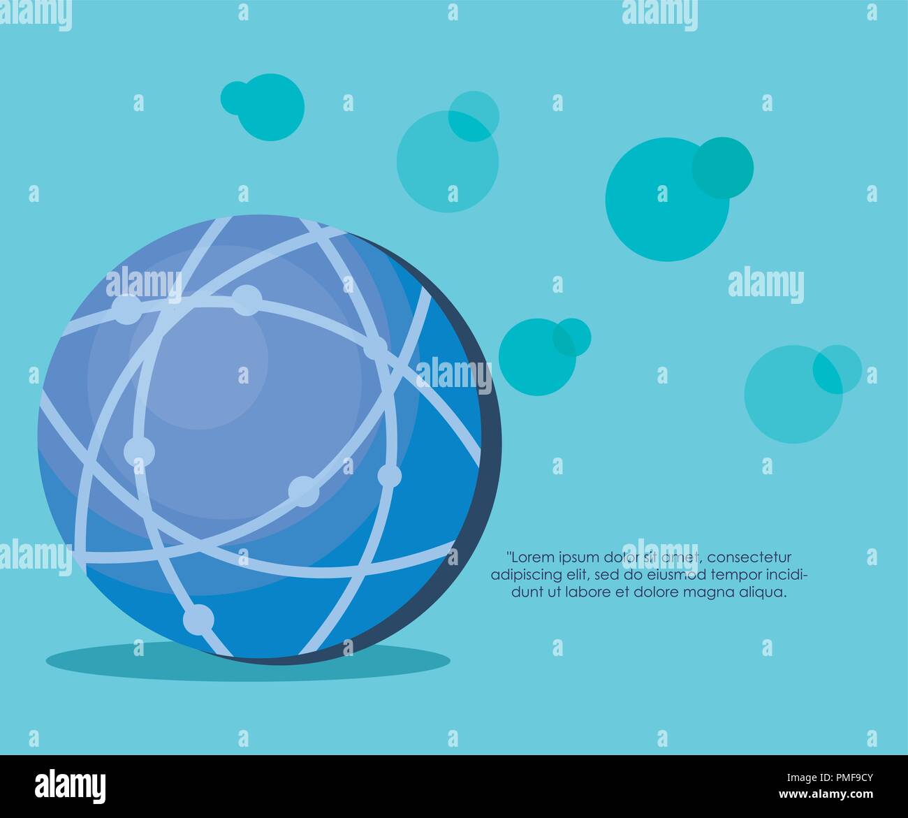cloud computing infographic with global sphere over blue background ...