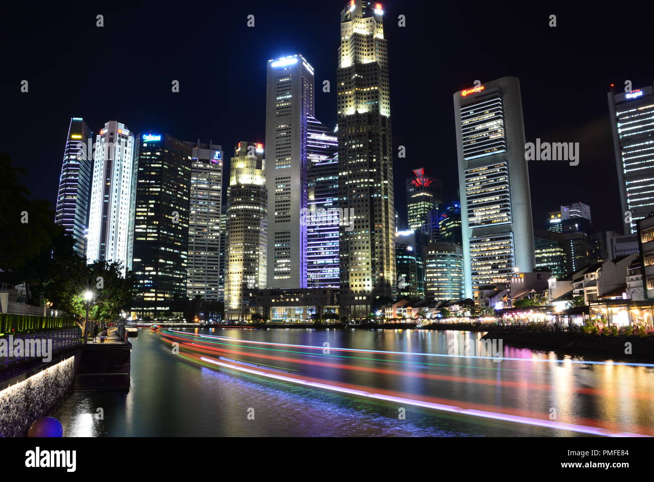 night rides in Singapore Stock Photo