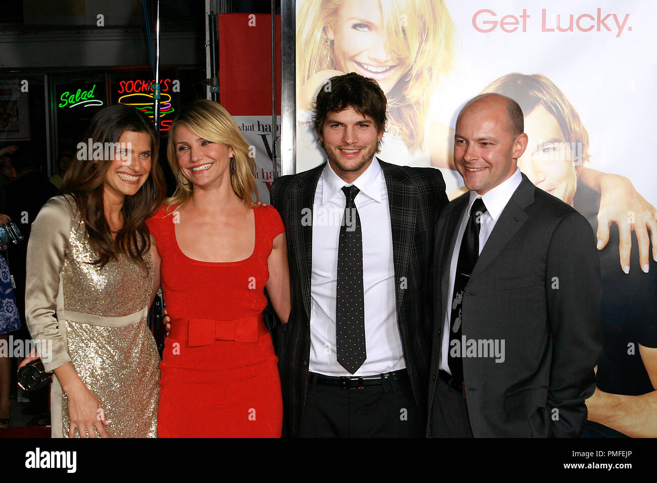 'What Happens In Vegas...' Premiere Lake Bell, Cameron Diaz, Ashton Kutcher, Rob Corddry 5-1-2008 / Mann Village Theater / Hollywood, CA / Twentieth Century Fox / Photo © Joseph Martinez / Picturelux  File Reference # 23507 0078JM   For Editorial Use Only -  All Rights Reserved Stock Photo