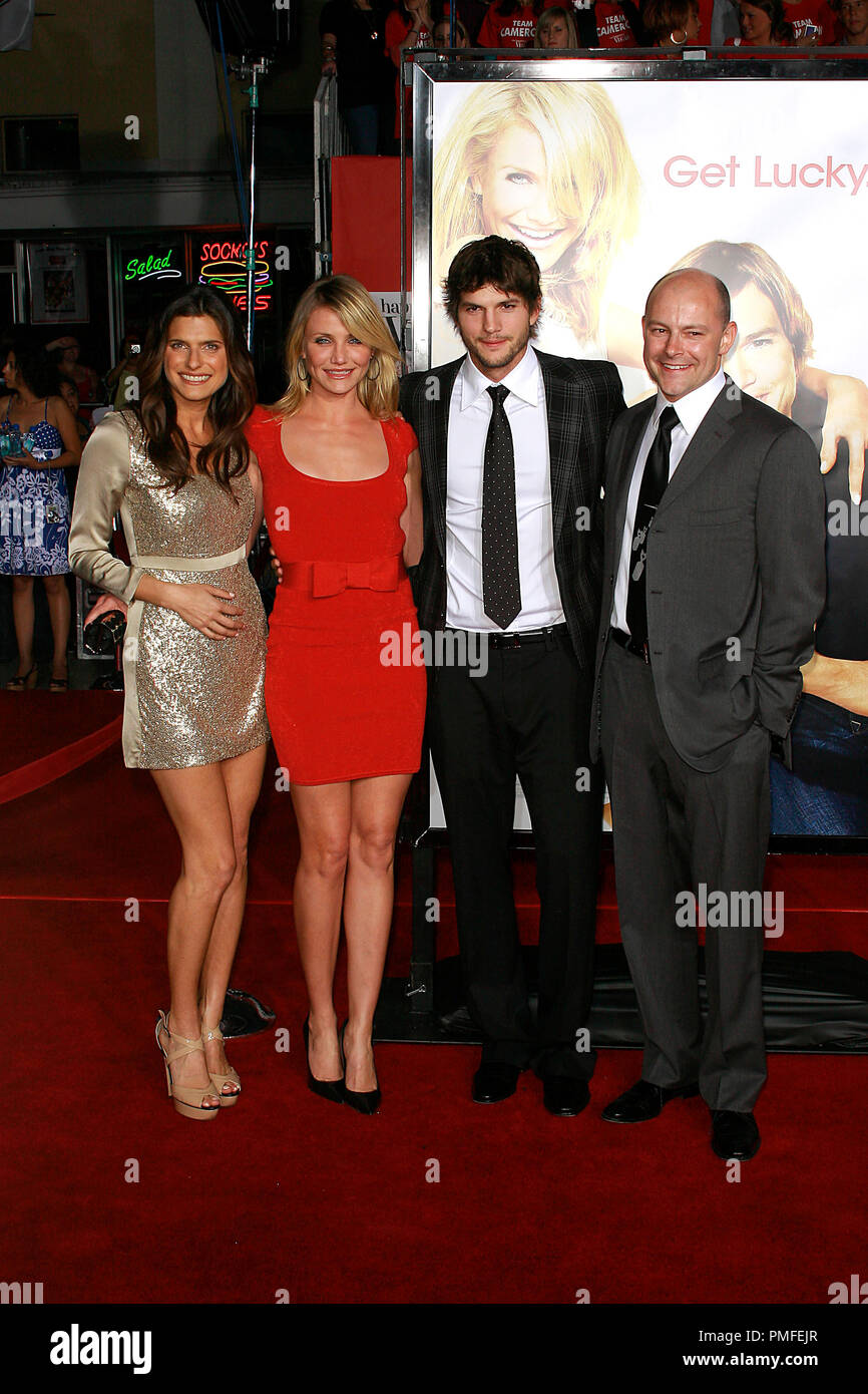 'What Happens In Vegas...' Premiere Lake Bell, Cameron Diaz, Ashton Kutcher, Rob Corddry 5-1-2008 / Mann Village Theater / Hollywood, CA / Twentieth Century Fox / Photo © Joseph Martinez / Picturelux  File Reference # 23507 0079JM   For Editorial Use Only -  All Rights Reserved Stock Photo