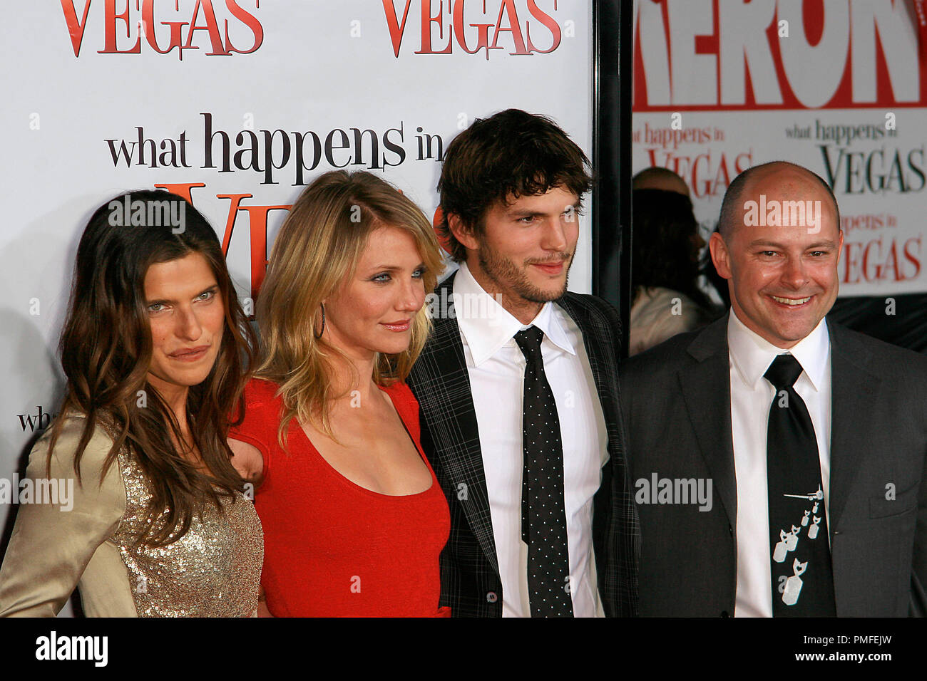 'What Happens In Vegas...' Premiere Lake Bell, Cameron Diaz, Ashton Kutcher, Rob Corddry 5-1-2008 / Mann Village Theater / Hollywood, CA / Twentieth Century Fox / Photo © Joseph Martinez / Picturelux  File Reference # 23507 0081JM   For Editorial Use Only -  All Rights Reserved Stock Photo
