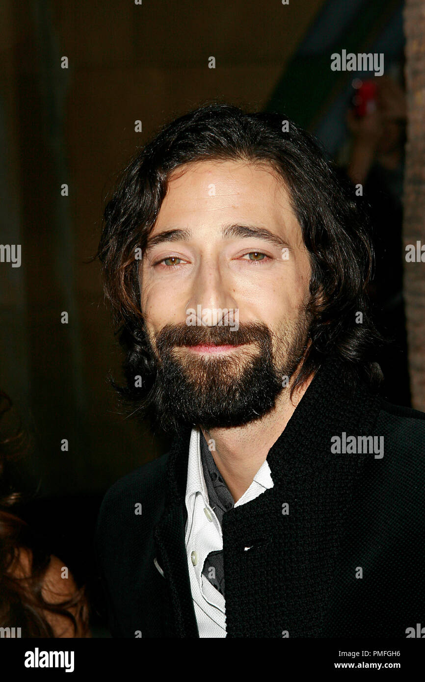 'Cadillac Records' Premiere  Adrien Brody  11-24-2008 / Egyptian Theater / Hollywood, CA / TriStar Pictures / Photo by Joseph Martinez File Reference # 23659 0022PLX   For Editorial Use Only -  All Rights Reserved Stock Photo