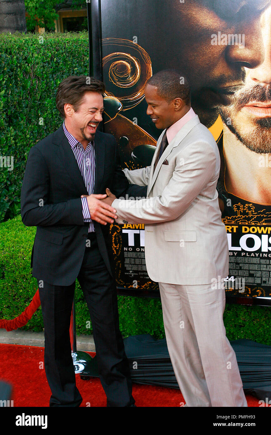 Robert Downey Jr.and Jamie Foxx at the Los Angeles Premiere of