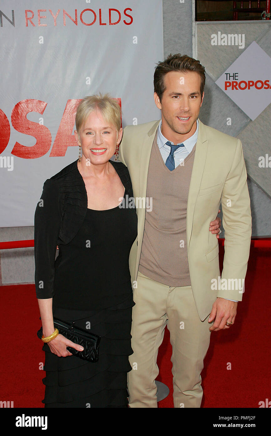 Ryan Reynolds and his mother at the World Premiere of Touchstone ...