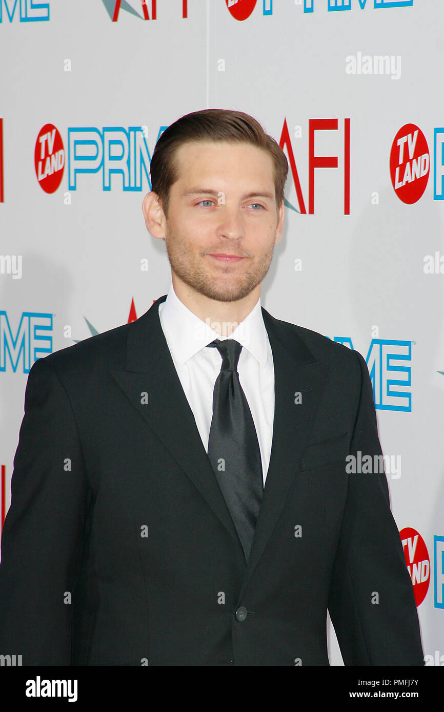 Tobey Maguire at the TV Land PRIME 37th AFI Life Achievement Award airing on TV Land on July 19th 2009 at 9:00PM ET/PT - Arrivals held at the Sony Studios in Culver City, CA June 11, 2009.  Photo by PictureLux File Reference # 30029 007PLX   For Editorial Use Only -  All Rights Reserved Stock Photo