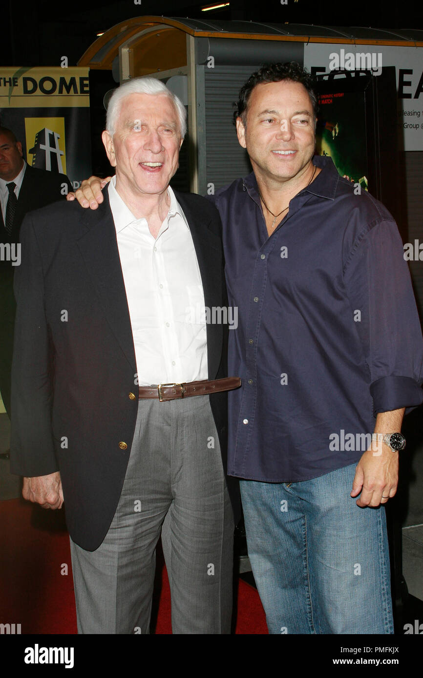 Leslie Nielsen and Writer, Director and Producer Bo Zenga at the ...