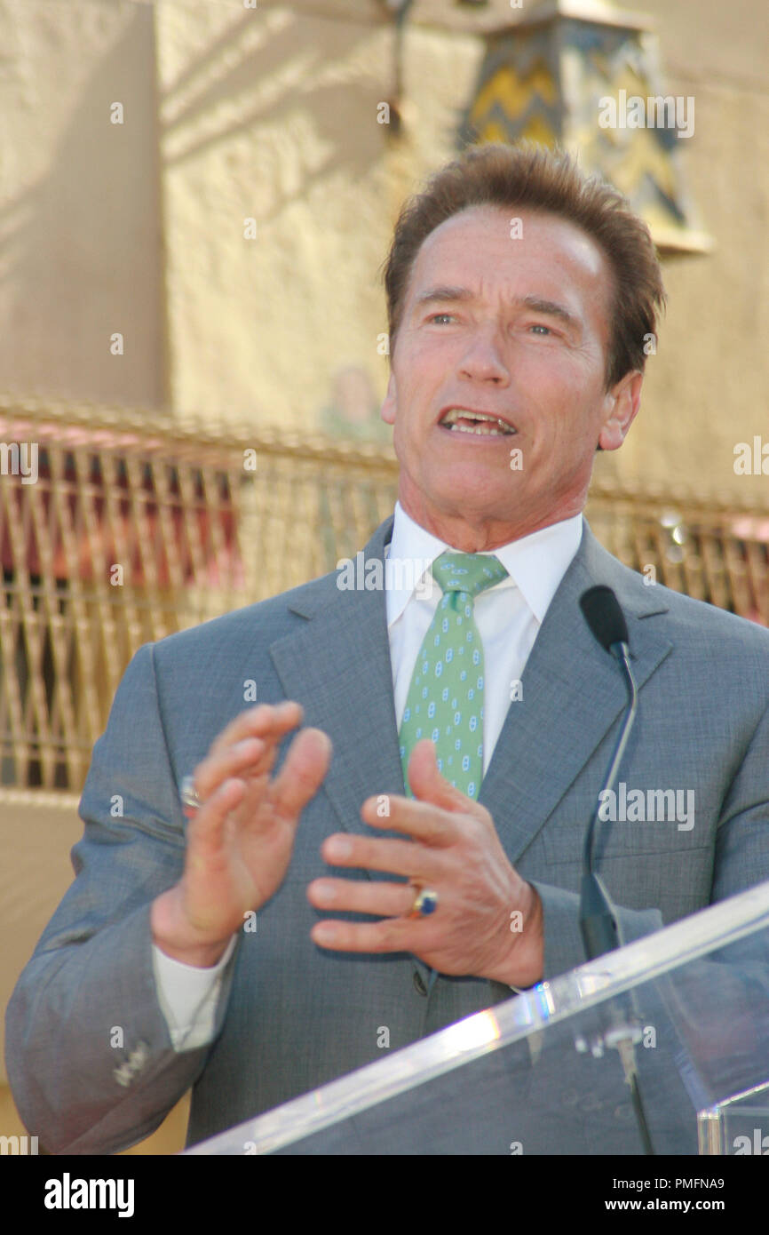 Governor Arnold Schwarzenegger at the Hollywood Chamber of Commerce