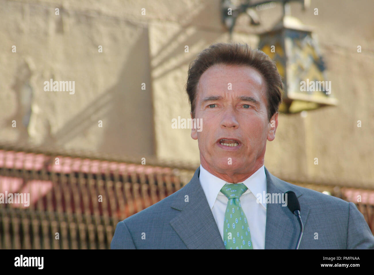 Governor Arnold Schwarzenegger at the Hollywood Chamber of Commerce