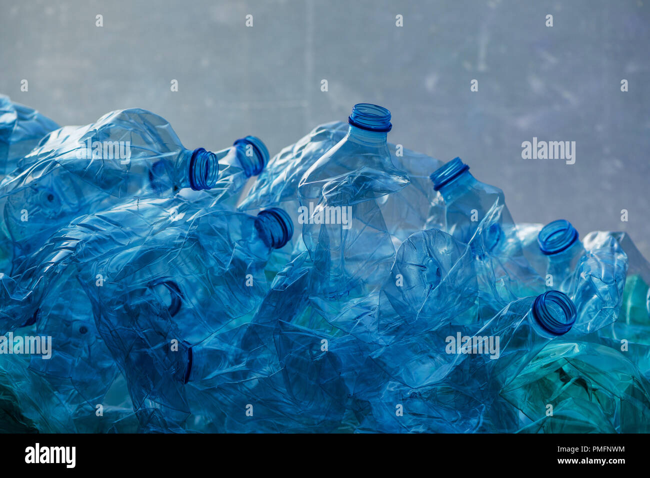 Crushed plastic bottles heap ready for recycling Stock Photo Alamy