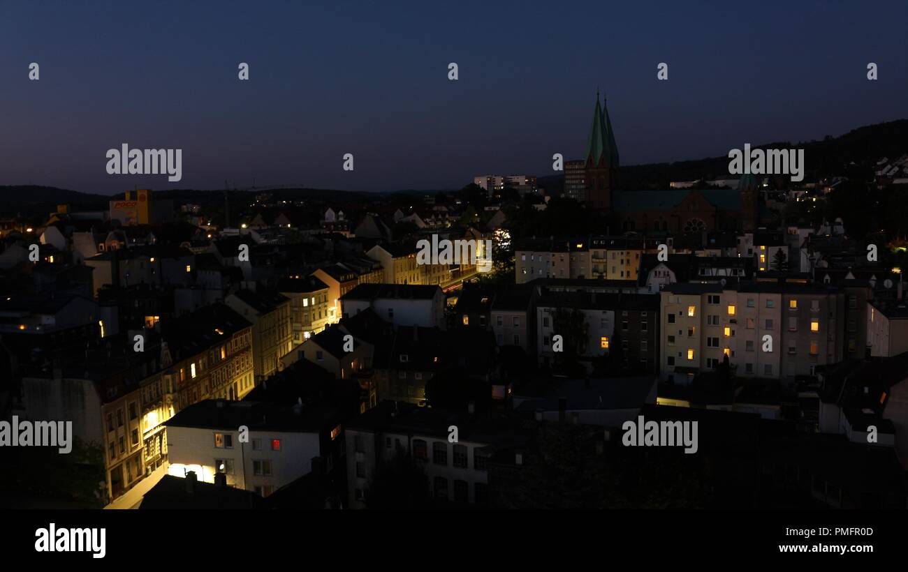 The Evening In Iserlohn City Germany Stock Photo Alamy