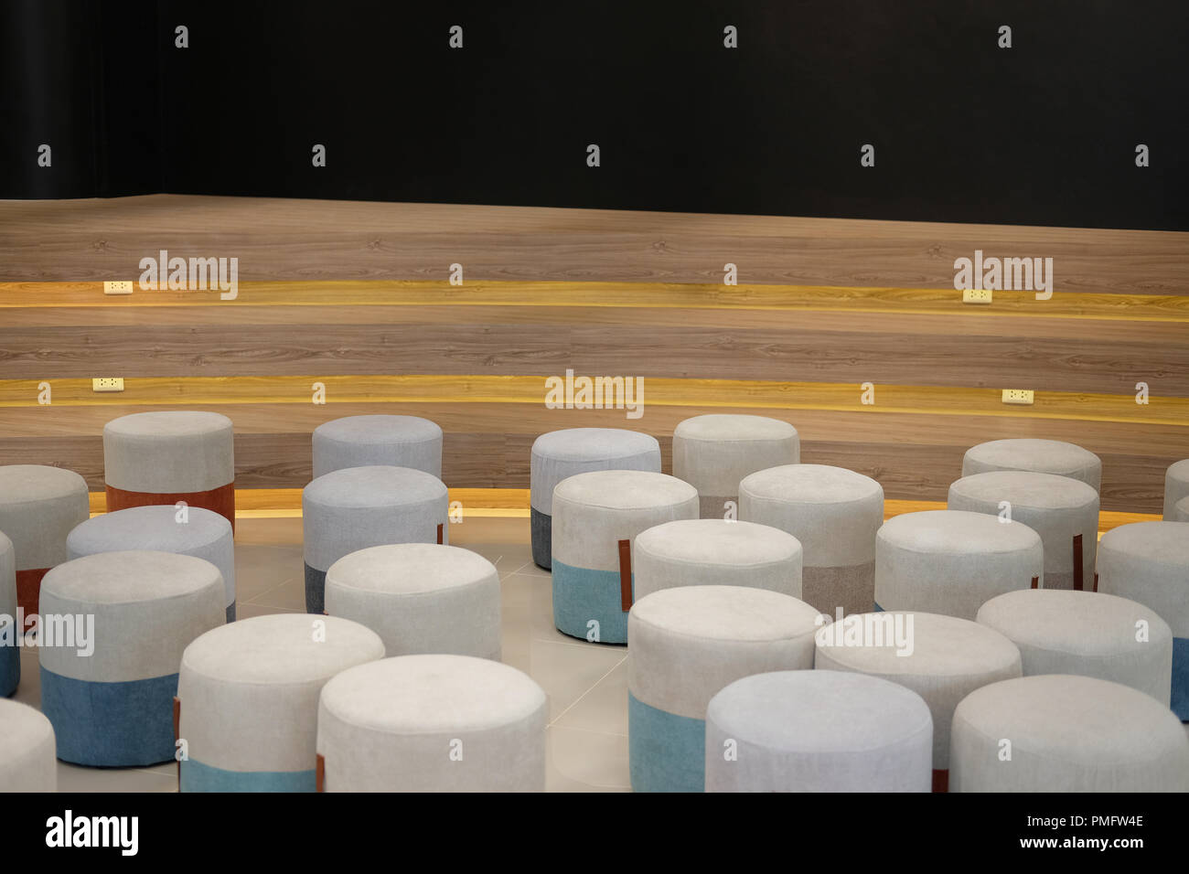 audience velvet chair stool for seating & stage in auditorium seminar