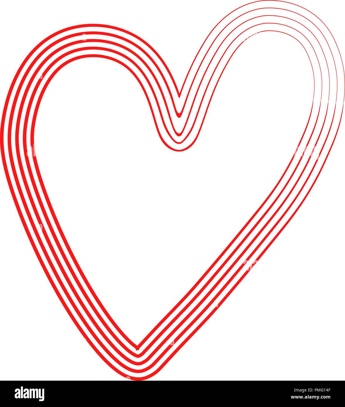 Vector heart with a dry brush. Valentine day. grunge illustration. Hand drawn grunge hearts. Love symbol . Stock Vector