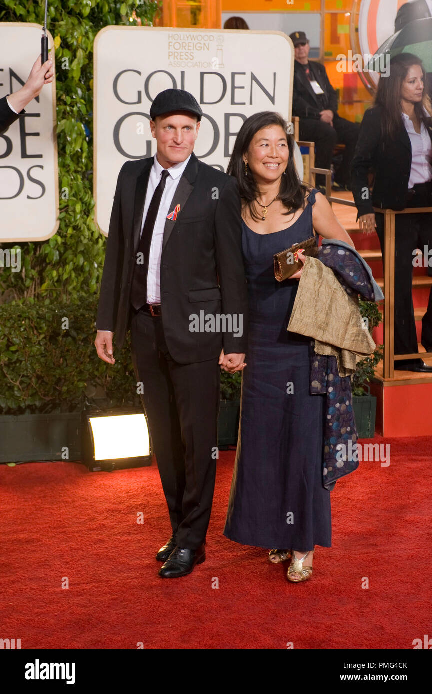 Actor Woody Harrelson and wife Laura Louie arrive at the 67th Annual