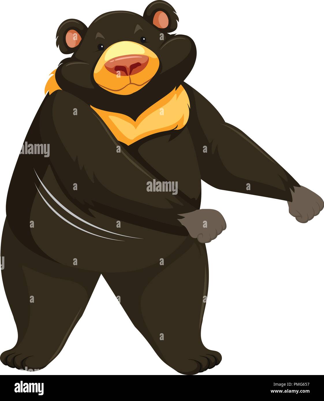 A bear dancing on white background illustration Stock Vector Image & Art -  Alamy