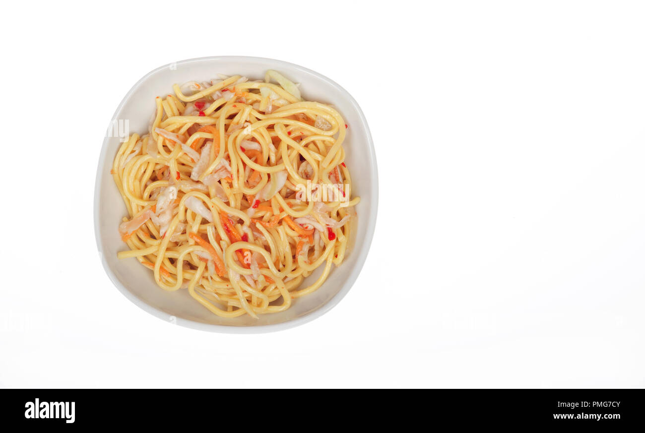 Bowl of Thai Chili Noodles Stock Photo Alamy