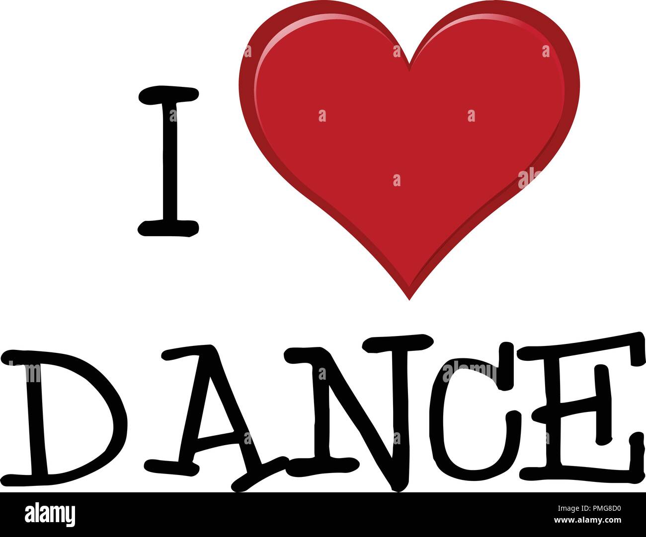 I love dance font illustration Stock Vector Image & Art Alamy